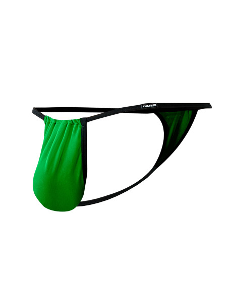 SP4NDEX GLOW by C4M - Mesh Green Pouch Adjustable V-String