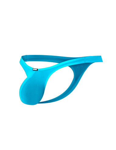 SP4NDEX GLOW by C4M - Mesh Turquoise Thong Bulge PLUS (Poche frontale +20 % d’espace)