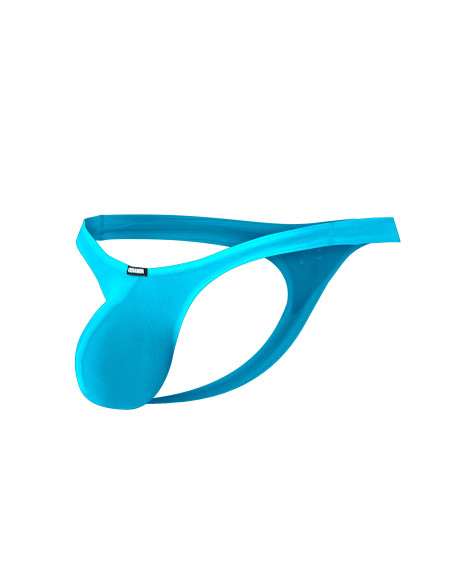SP4NDEX GLOW by C4M - Mesh Turquoise Thong Bulge PLUS (Front pouch +20% more room)