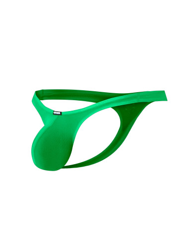 SP4NDEX GLOW by C4M - Mesh Green Thong Bulge PLUS (Bolsa frontal +20 % de espacio)