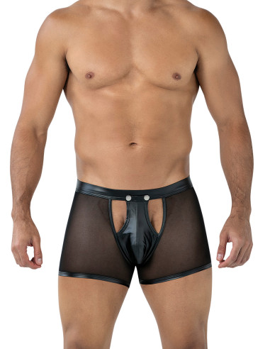 Boxer Transparente Negro (Negro / Rojo)