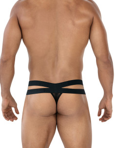 Thong Black Mesh Crossed (Negro) 2