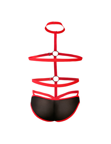 R4VAGE by C4M Halter Arnés Red Daring (Rojo / Negro)