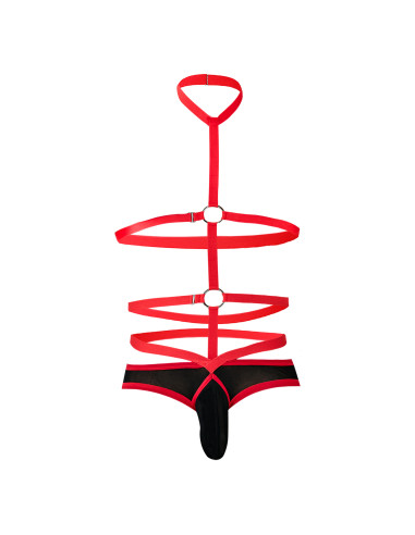 R4VAGE by C4M Halter Arnés Red Daring (Rojo / Negro)