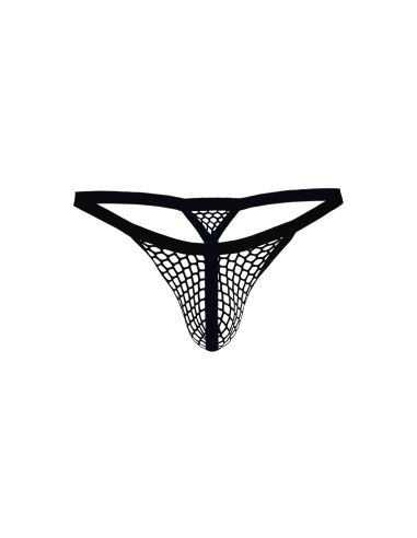 R4VAGE by C4M Tanga Black Thong Panel (Negro)