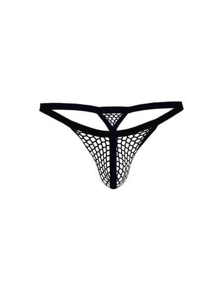 R4VAGE by C4M Tanga Black Thong Panel (Negro)