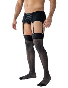 copy of R4VAGE by C4M Thong Black Web Sheer (Negro)