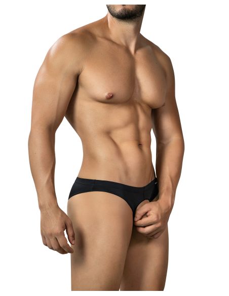 R4VAGE by C4M Zero Pouch Brief – Men’s Minimalist Open Front Brief Stretch Underwear – Black